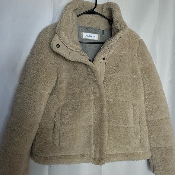 Calvin Klein Tan Teddy Jacket - Picture 3 of 3